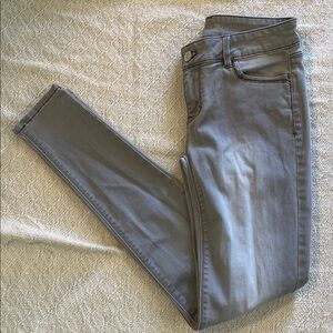 White House Black Market Jeans Size 0 Grey Sequin Pocket Skinny Cotton Stretch